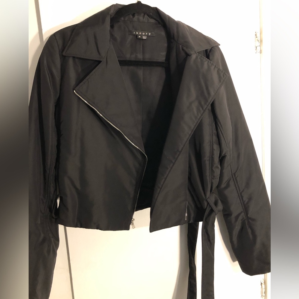 Theory Black Bomber Jacket